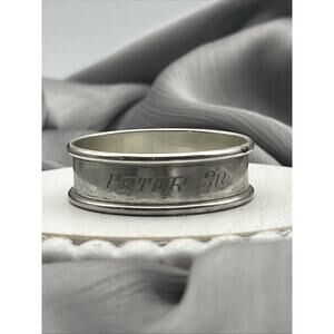 Vintage Webster Sterling Silver Napkin Ring "peter SR” name engraving